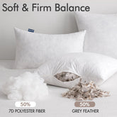 Feather Mix Polycotton With Cotton Fabric Throw Pillows